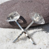 Crystal Quartz  Stone Bobby Pins