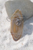 Agate Slice Ornament with Silver Peace Symbol Charm - Choose Your Agate Slice Color - Made to Order