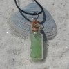 Aqua Sea Glass a Glass Vial Necklace