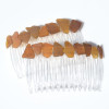 Brown Sea Glass Hair Combs