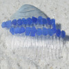 Blue Sea Glass Hair Combs