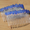 Blue Sea Glass Hair Combs