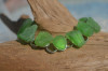 Surf Tumbled  Green Sea Glass Bracelet 