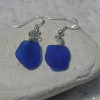 Blue Sea Glass Earrings