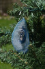 Agate Slice Ornament with Silver Lightbulb Charm - Choose Your Agate Slice Color - Made to Order