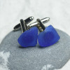 Cobalt Blue Sea Glass Cufflinks