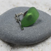 Surf Tumbled Green Sea Glass Tie Tack