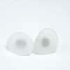 White Sea Glass Earrings