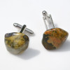 Rhyolite Stone Cufflinks Handmade - 1 Set - Made to Order