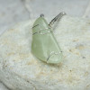 Tumbled Green Jade Pendant and Necklace - Choose Sterling Silver Chain or Leather Cord - Quantity of 1 - Made to Order