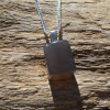 Gray Agate Rectangular Pendant