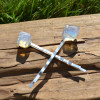 Tumbled Opalite Stone Hair Pins