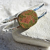 Unakite Jasper Palm Stone Bracelet