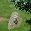 Wire Wrapped Clam Shell Christmas Ornament