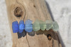 Rainbow of Blues and Aqua Sea Glass French Barrette