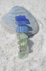 Blues and Aqua Sea Glass French Barrette