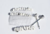 White Howlite Stone Hair Clip Set - Includes 2 Hair Combs, 1 60 mm French Barrette, 2 Hair Pins