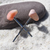 Pink Botswana Agate  Stone Hair Pins 