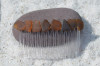 Brown Sea Glass Hair Comb