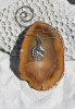 Agate Slice Ornament with Silver Unicorn Charm - Choose Your Agate Slice Color - Made to Order