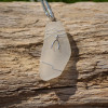 Genuine Sea Glass Necklace with a Silver Wishbone Charm - Choose the Color - Frosted, Green, Brown, or Aqua - Made to Order