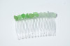 Green and Aqua Sea Glass Hair Comb