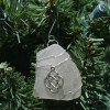 Surf Tumbled Sea Glass Celtic Knot Ornament - Choose Your Color Sea Glass Frosted, Green, and Brown - Made to Order
