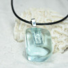 Tumbled  Aqua Obsidian Stone Necklace 