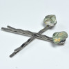 Tumbled Rhyolite Stone Hair Pins 