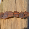 Genuine Brown Sea Glass French Barrette - 60 mm