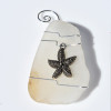 Starfish on a Surf Tumbled Sea Glass Ornament - Choose Your Color Sea Glass Frosted, Green, and Brown - Made to Order