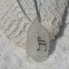 Custom Handmade Genuine Sea Glass Necklace with a Silver Musical Note Charm - Choose the Color - Frosted, Green, Brown, or Aqua