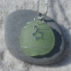 Custom Handmade Genuine Sea Glass Necklace with a Silver Star Charm - Choose the Color - Frosted, Green, Brown, or Aqua-1