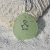 Custom Handmade Genuine Sea Glass Necklace with a Silver Star Charm - Choose the Color - Frosted, Green, Brown, or Aqua-1