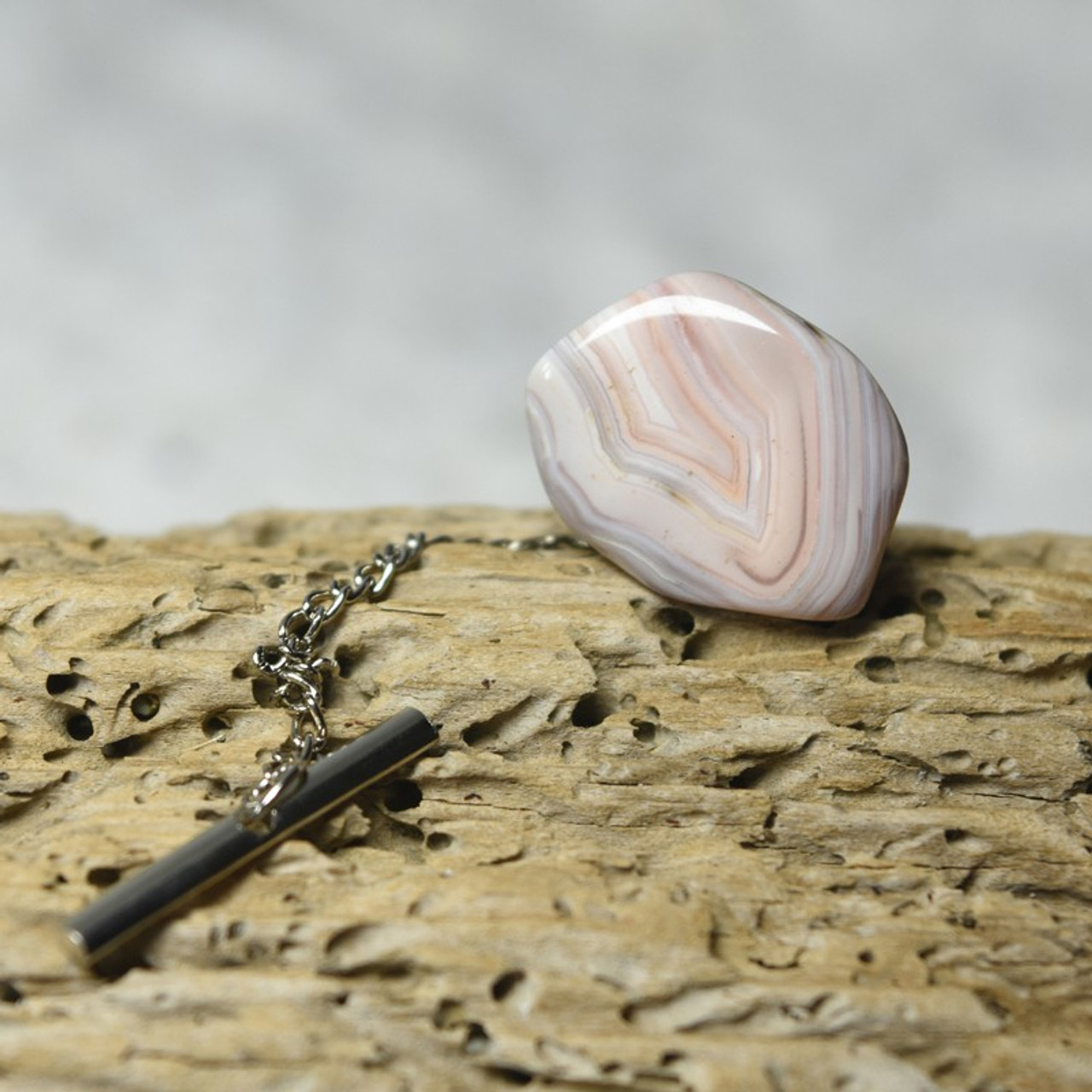 Custom Pink Botswana Agate Stone Tie Tack Handmade - Quantity of 1