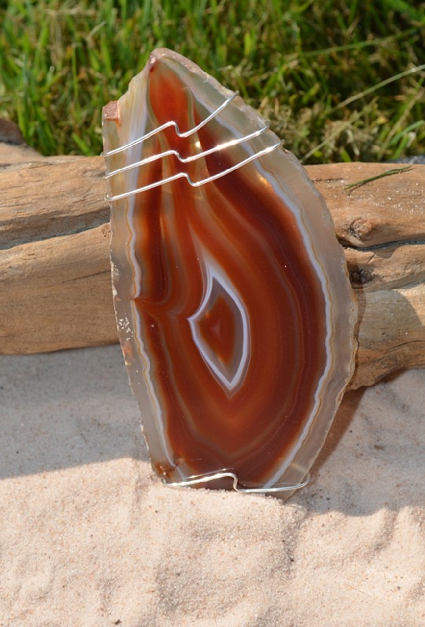 Natural Agate Slice Christmas Ornament