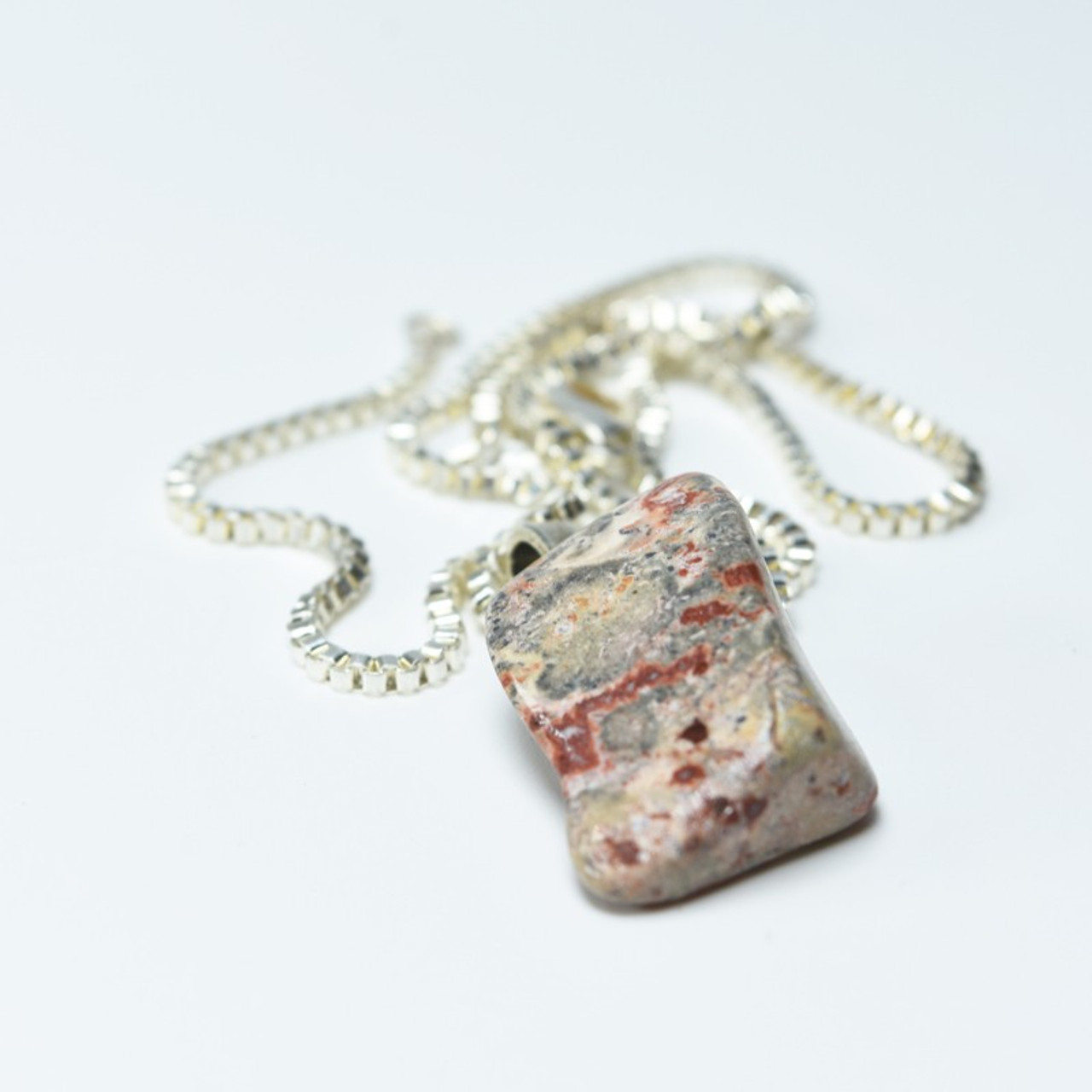 Leopard Skin Stone Necklace