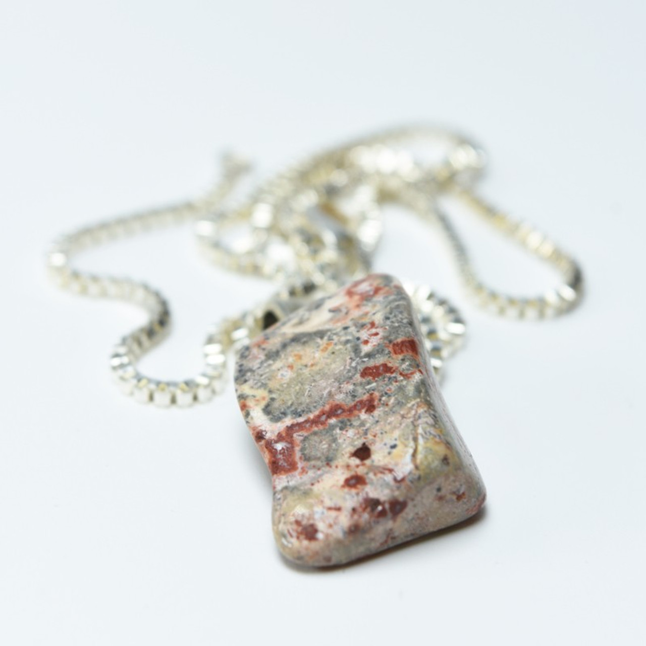 Leopard Skin Stone Necklace