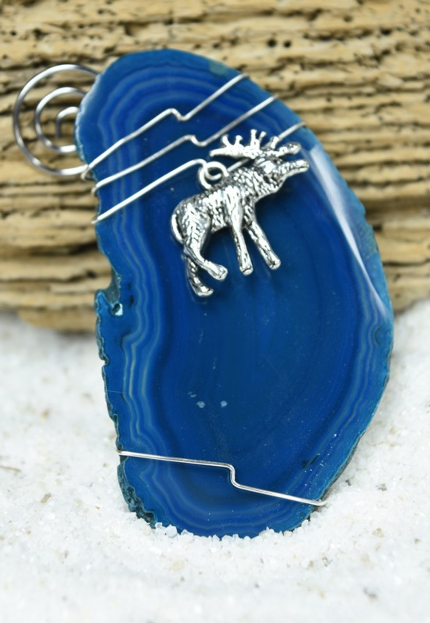 Wire Wrapped Moose Christmas Ornament