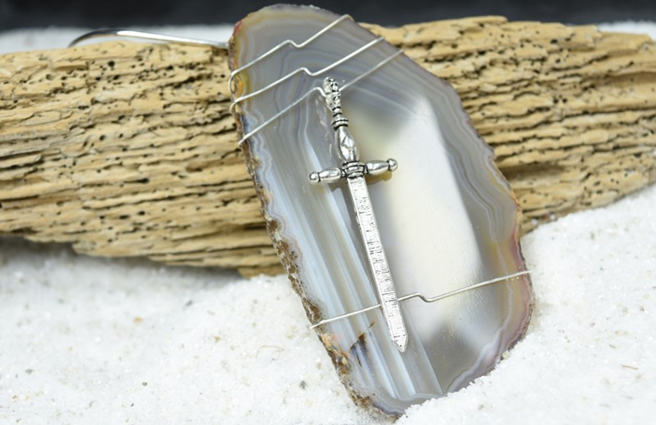 Wire Wrapped Agate Slice Ornament