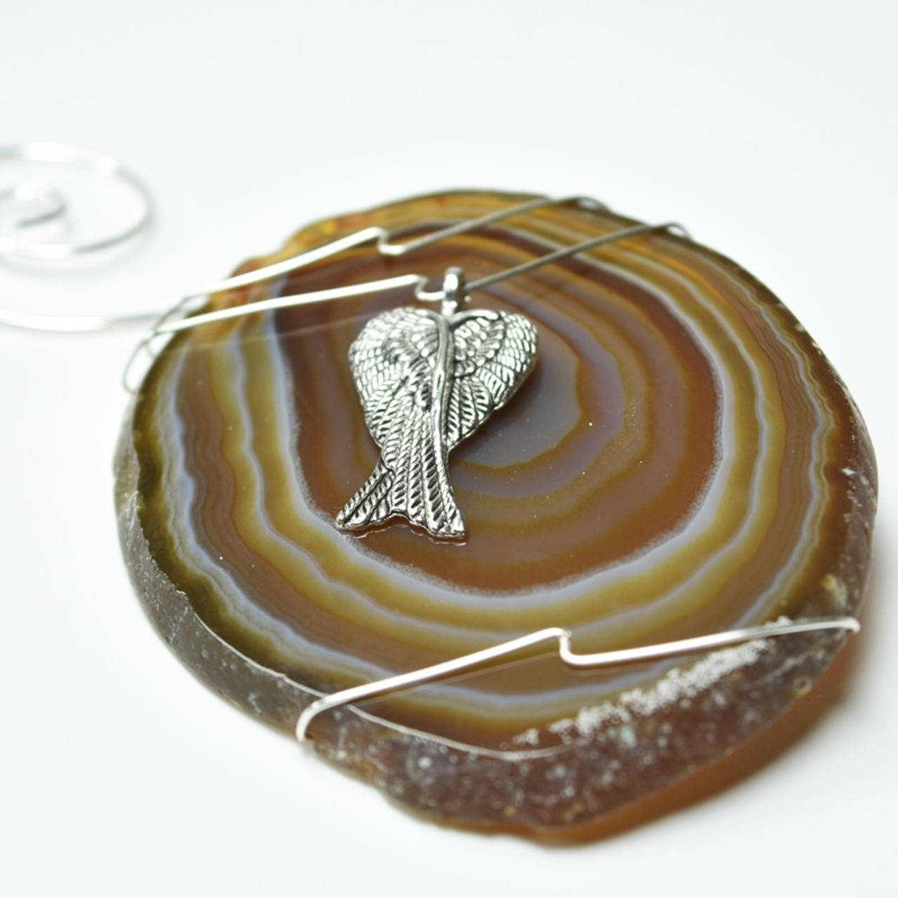 Wire Wrapped Angel Wings Christmas Ornament