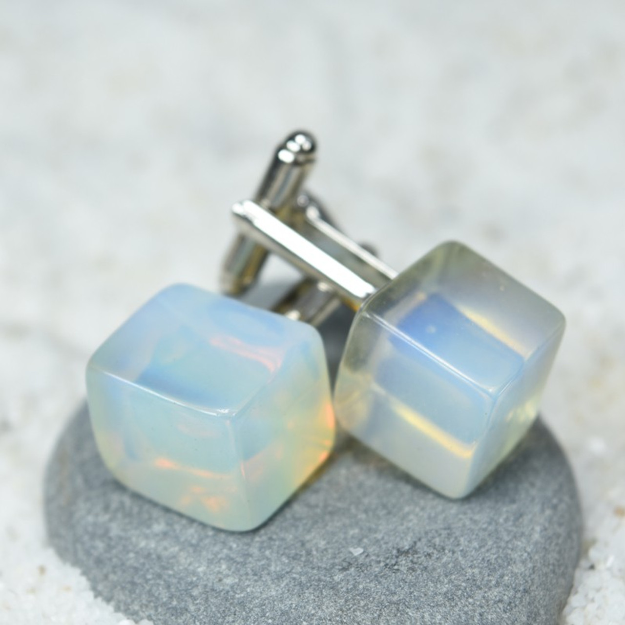 Men's Opalite Stone Cufflinks