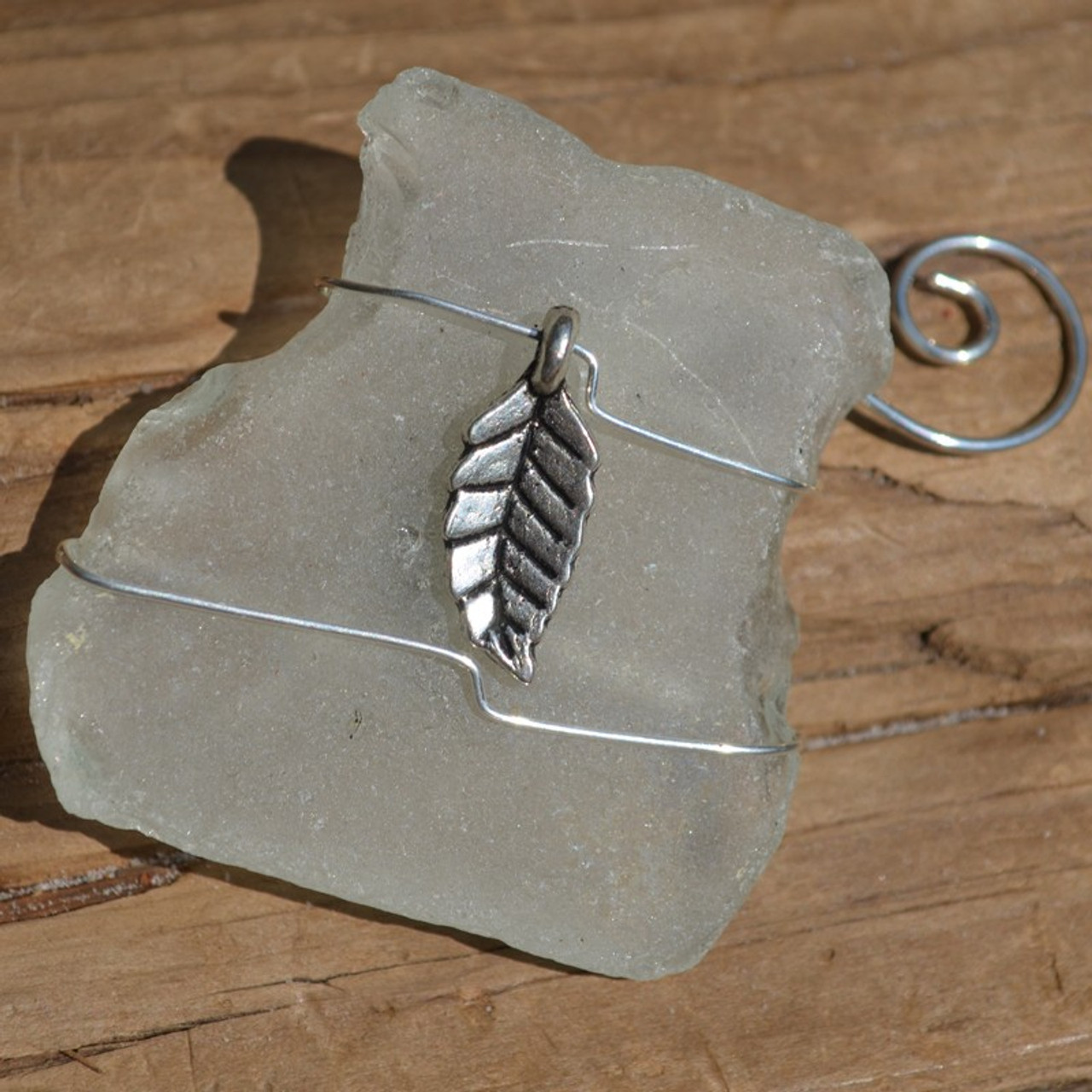 Wire Wrapped Leaf Christmas Ornament