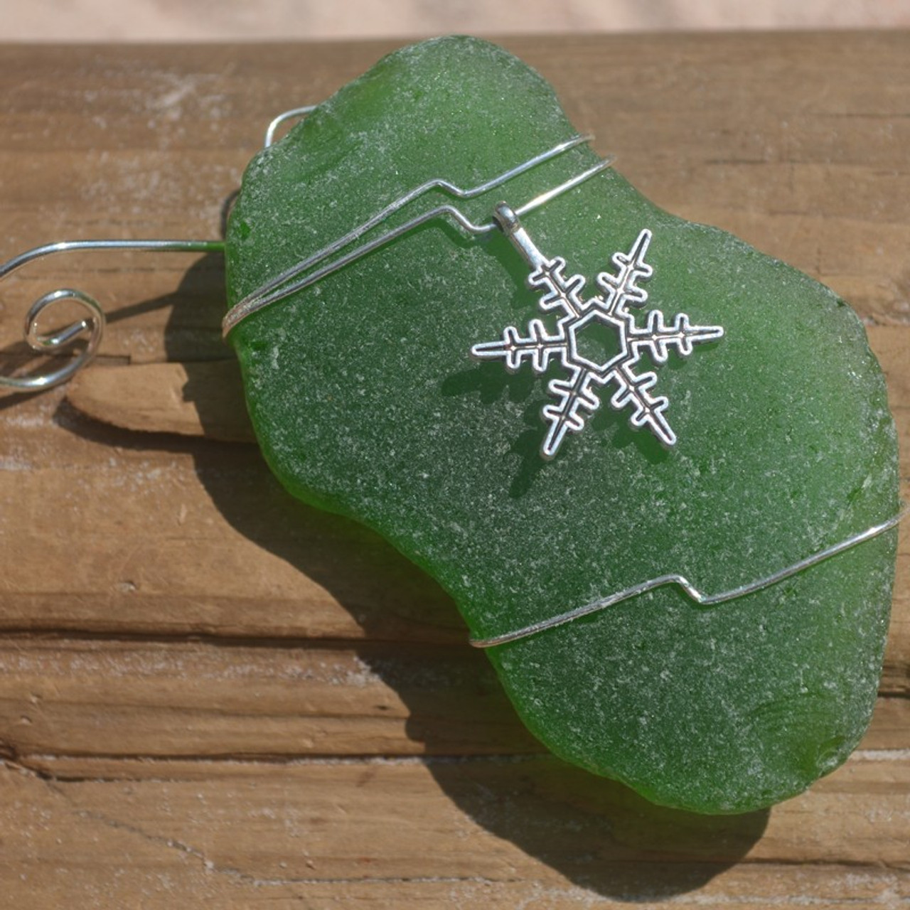 Wire Wrapped Snowflake Christmas Ornament