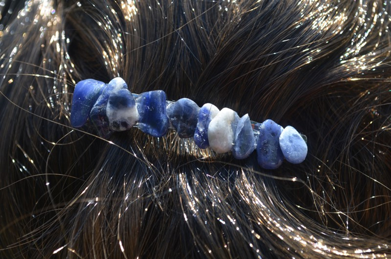 Sodalite Stone Hair Clip 