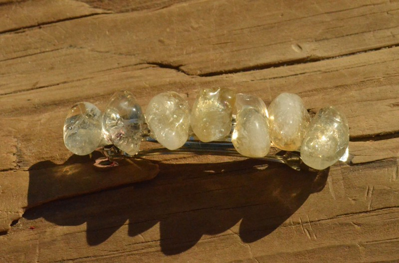 Citrine Stone French Barrette 