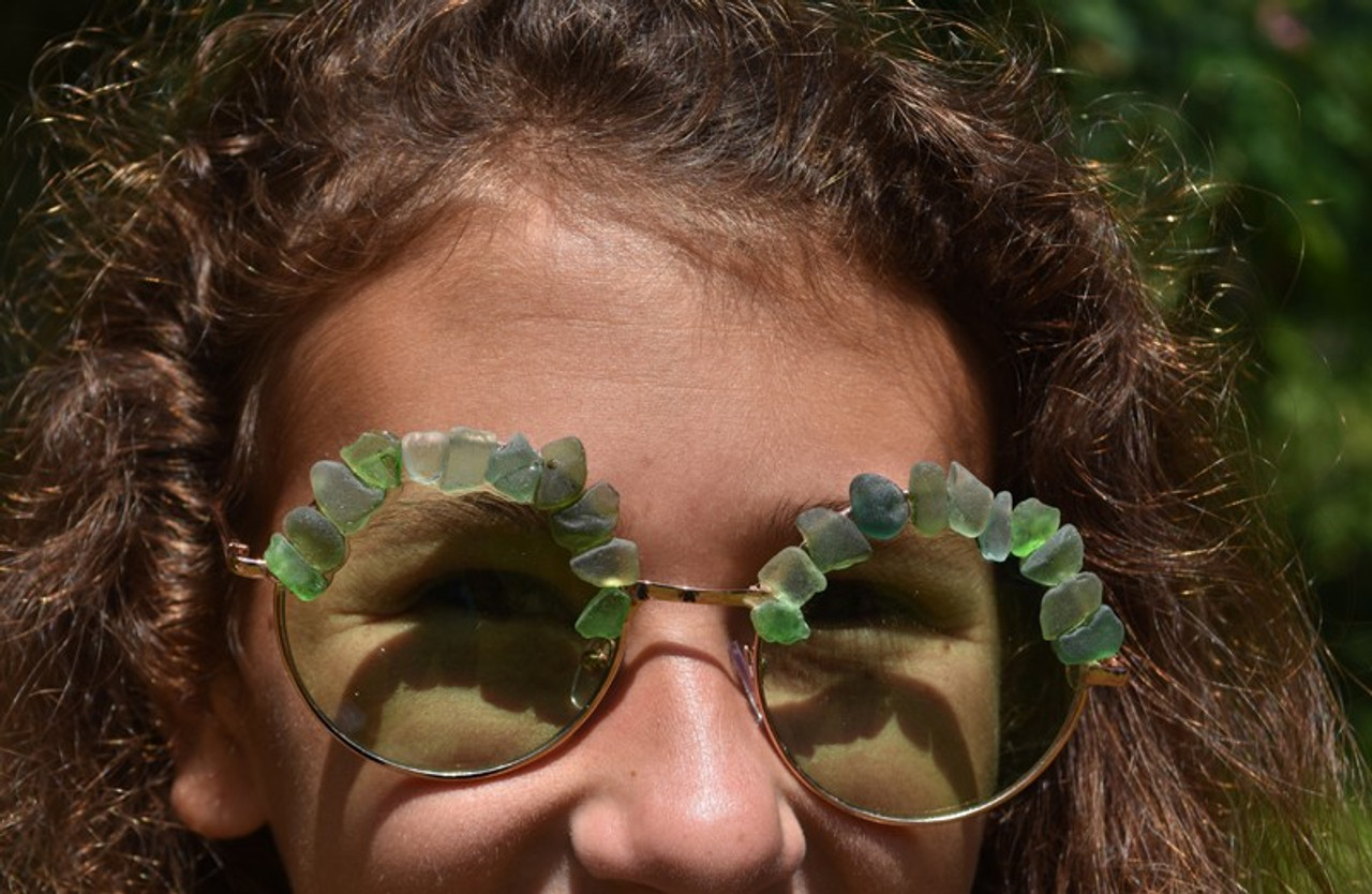 Decorative Sea Glass Sunglasses