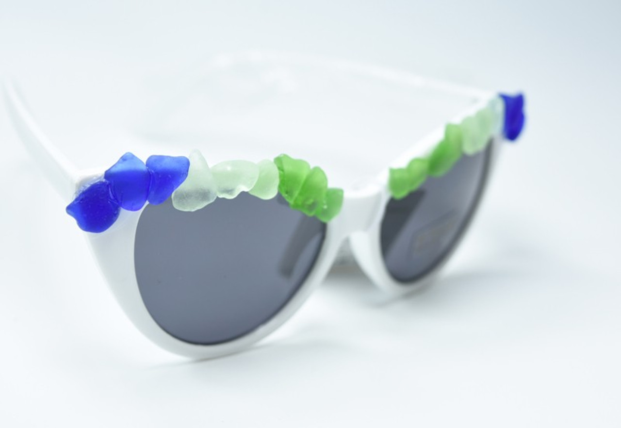 Colorful Sea Glass Cat's Eye Sunglasses