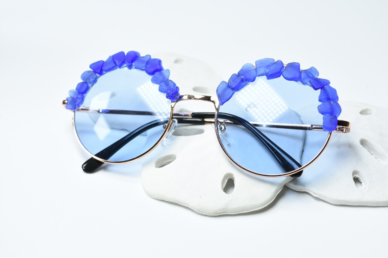 Blue Sea Glass Sunglasses