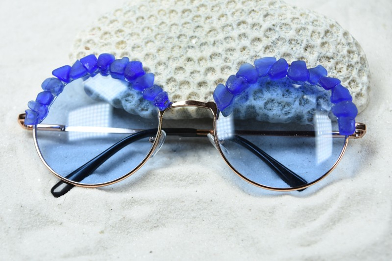 Blue Sea Glass Sunglasses